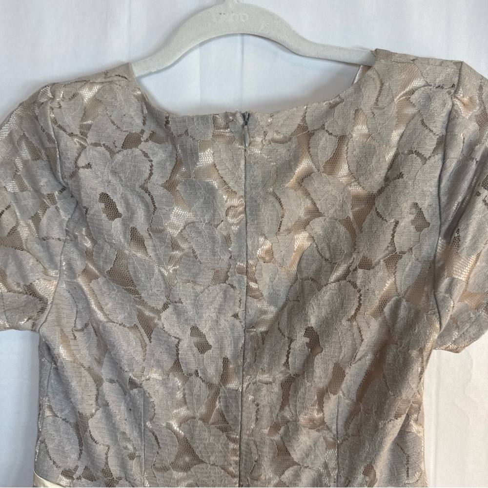 Mikarose Gray Lace Short Sleeve Dress Size Small Preowned - Picture 8 of 15